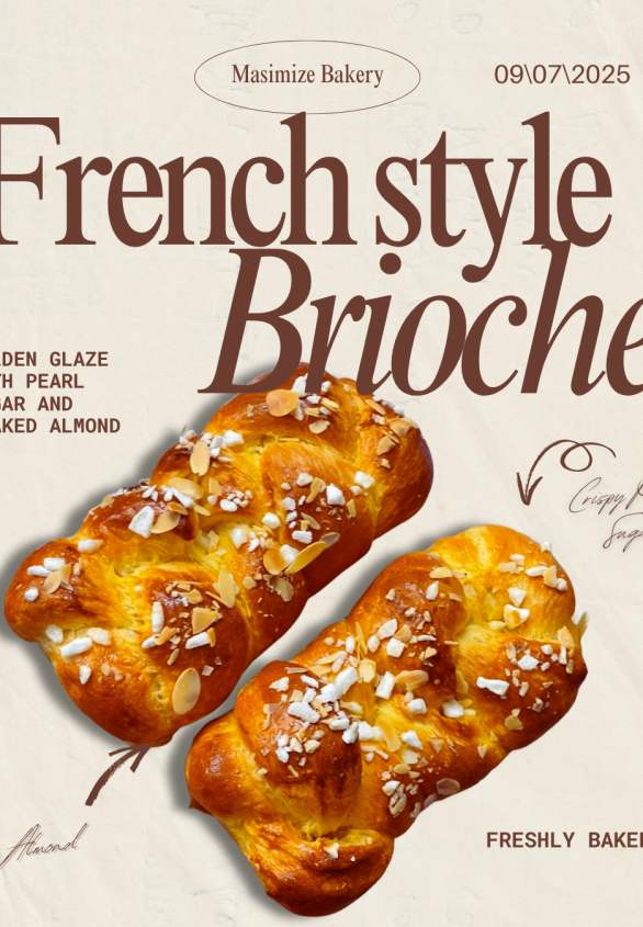 Brioche Hạnh Nhân Kiểu Pháp