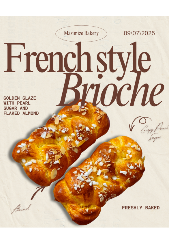 Brioche Hạnh Nhân Kiểu Pháp